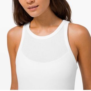 Lululemon white high neck full day ahead tank